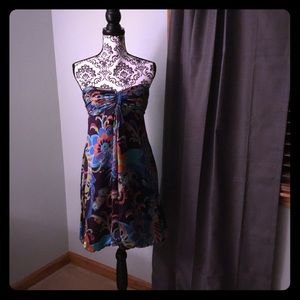 Adrianna Papell Floral Strapless Dress - Size 6